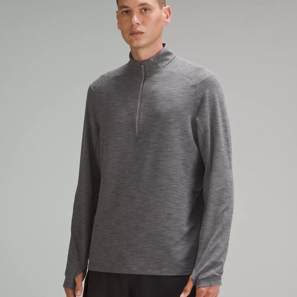 Lululemon Surge Warm Half Zip Heather Black Large - Picture 3 of 4